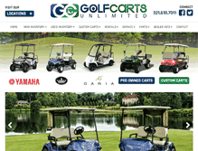 Tablet Screenshot of golfcarts-unlimited.com